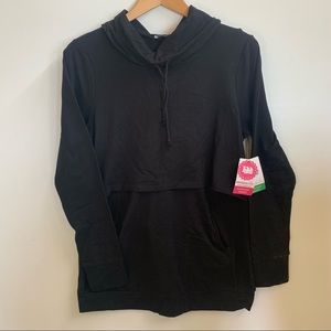 Momzelle Nursing Top Sophie Cowl Neck Black XLarge